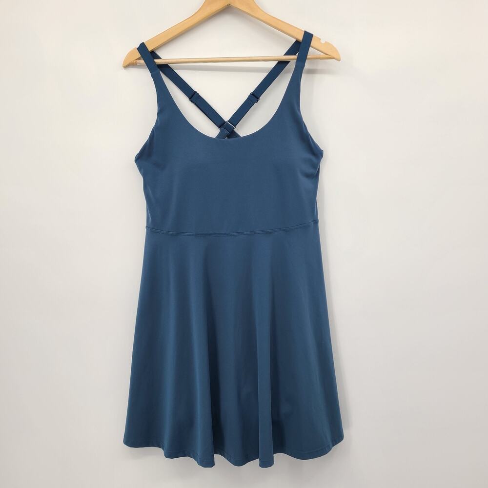 iuga Athletic Mini Dress Built in Utility Shorts Bra Teal Tennis Golf Size M